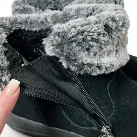 Khombu Black Jessica Winter Ankle Boots Size 10 - Picture 4 of 7